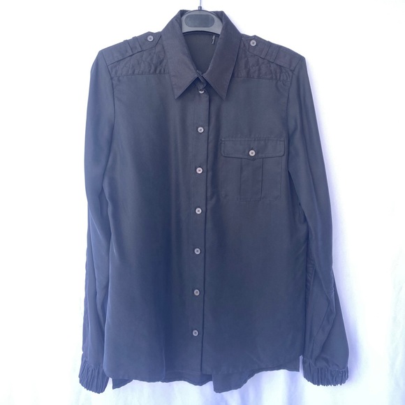 LAMB by Gwen Stefany Military silk shirt S - Picture 4 of 8